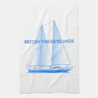 British Virgin Islands Coastal Nautical Sailing Sa Tea Towel