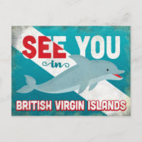 British Virgin Islands Dolphin - Vintage BVI