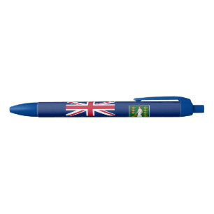 British Virgin Islands Flag Blue Ink Pen