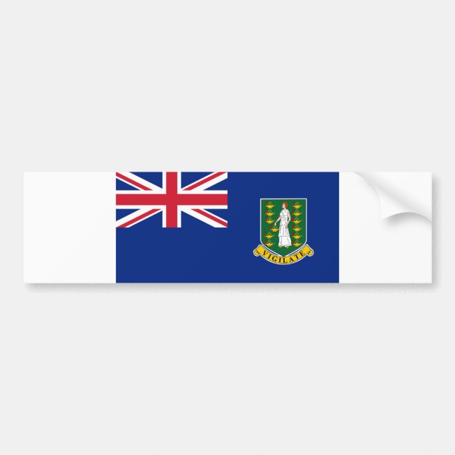 British Virgin Islands flag Bumper Sticker (Front)