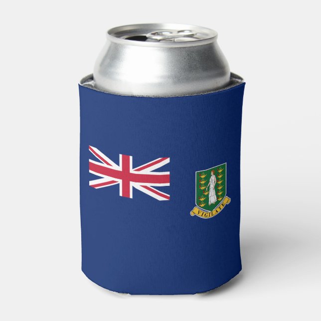 British Virgin Islands Flag Can Cooler (Can Front)