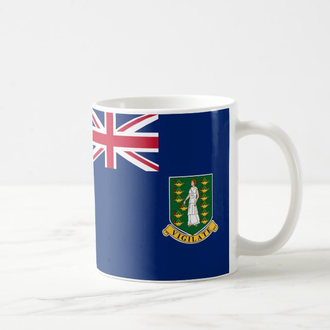  British Virgin Islands Flag Ceramic Coffee Mug  (Right)