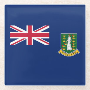 British Virgin Islands Flag Glass Coaster