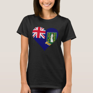British Virgin Islands Flag Heart Love T-Shirt