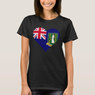 British Virgin Islands Flag Heart Love T-Shirt