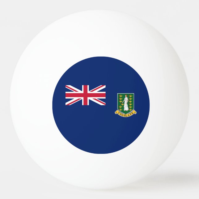 British Virgin Islands Flag Ping Pong Ball (Back)