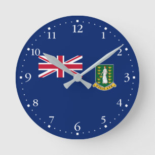 British Virgin Islands Flag Round Clock