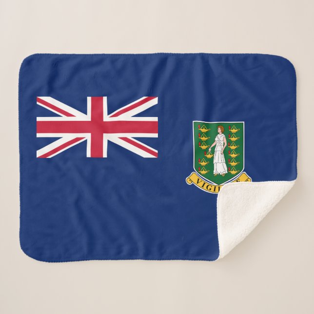 British Virgin Islands Flag Sherpa Blanket (Front (Horizontal))