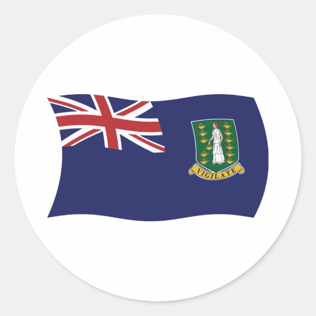British Virgin Islands Flag Sticker (Front)