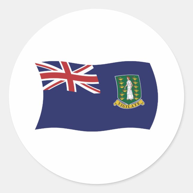 British Virgin Islands Flag Sticker (Front)