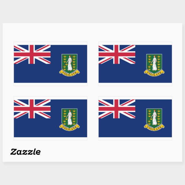 British Virgin Islands Flag Sticker BVI (Sheet)