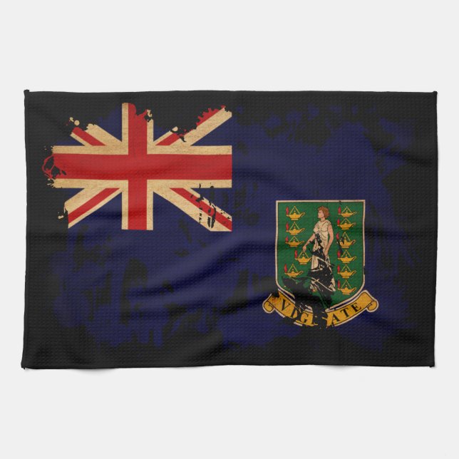 British Virgin Islands Flag Tea Towel (Horizontal)