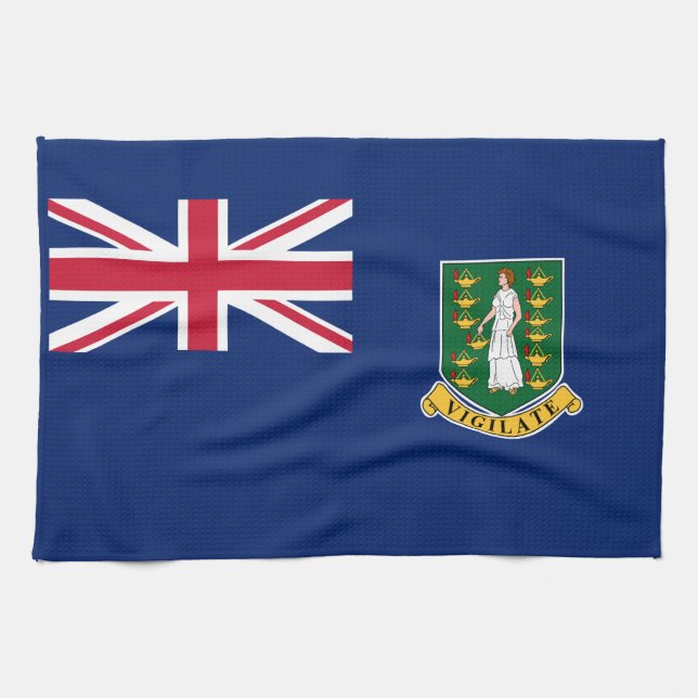 British Virgin Islands Flag Tea Towel (Horizontal)