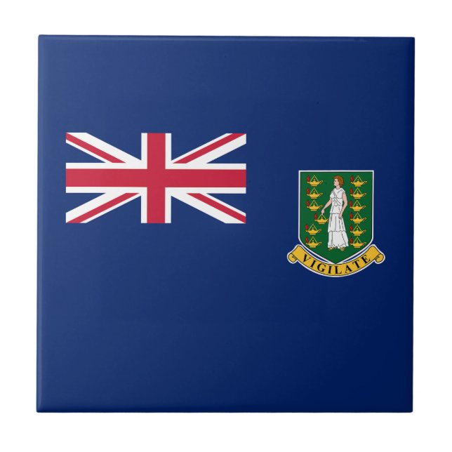 British Virgin Islands Flag Tile (Front)