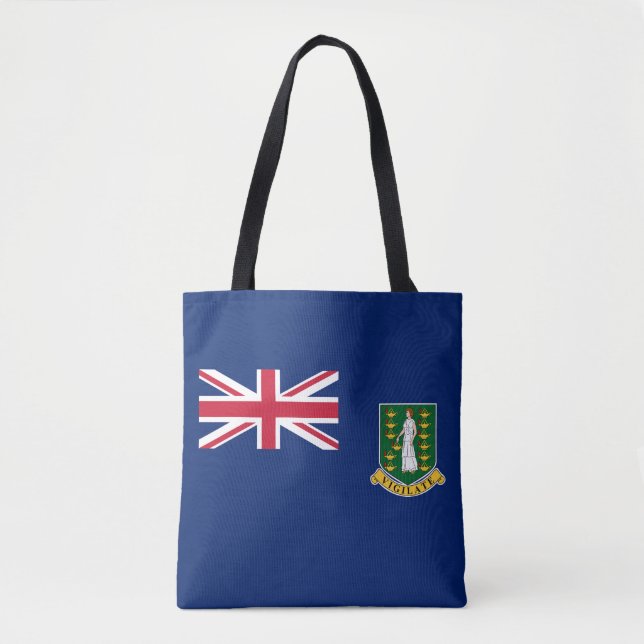 British Virgin Islands Flag Tote Bag (Front)