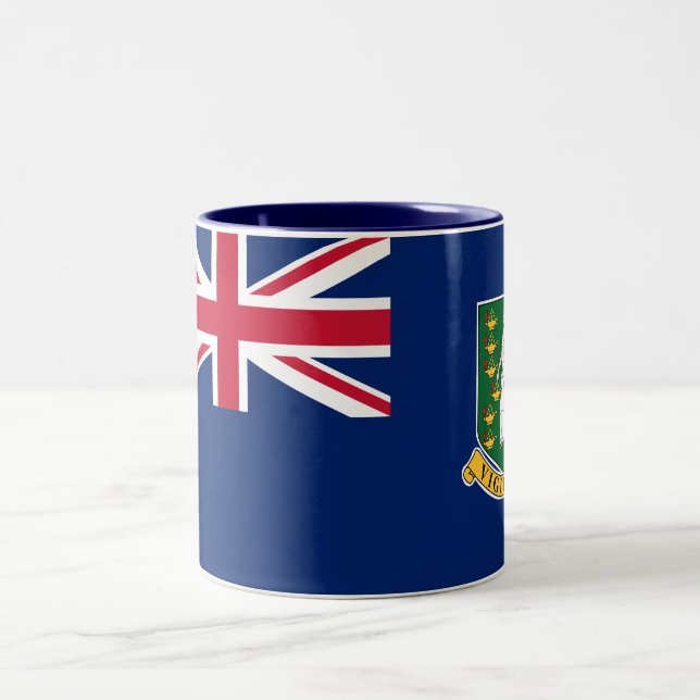 British Virgin Islands Flag Two-Tone Coffee Mug (Center)
