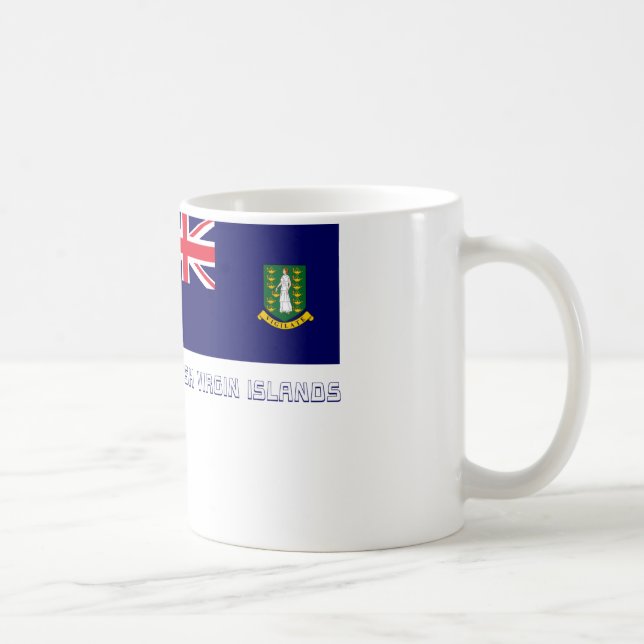 British Virgin Islands Flag with Name Coffee Mug (Right)