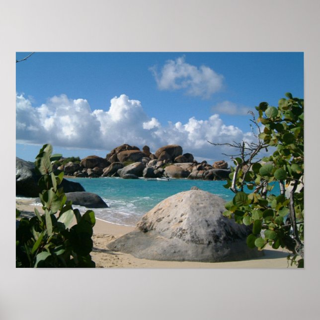 British Virgin Islands, Gorda, The Baths Beach Poster (Front)