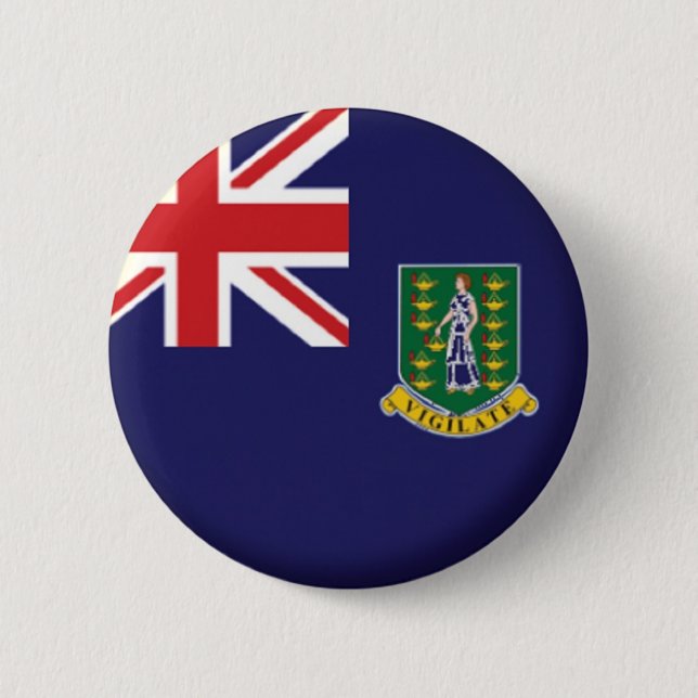 BRITISH VIRGIN ISLANDS PIN BACK BADGE (Front)