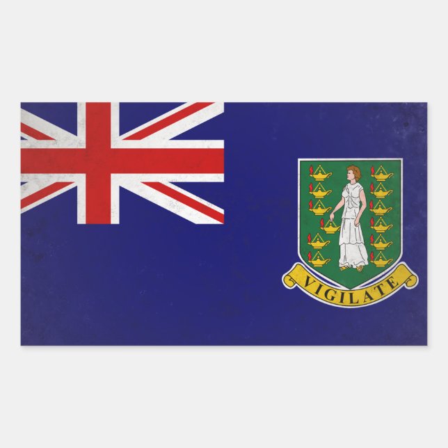British Virgin Islands Rectangular Sticker (Front)