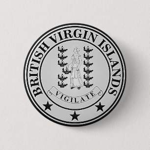 British Virgin Islands Round Emblem 6 Cm Round Badge