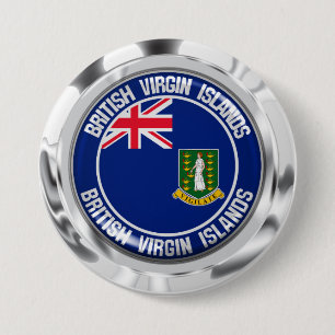 British Virgin Islands Round Emblem 7.5 Cm Round Badge