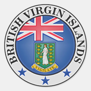 British Virgin Islands  Round Emblem Classic Round Sticker