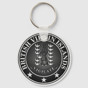 British Virgin Islands Round Emblem Key Ring
