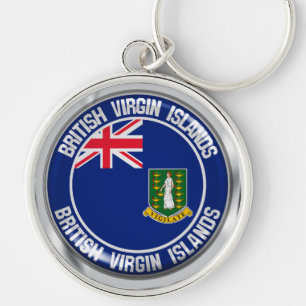 British Virgin Islands Round Emblem Key Ring