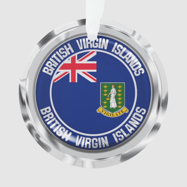British Virgin Islands Round Emblem Ornament (Front)