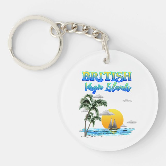 British Virgin Islands Sailing Key Ring (Front)