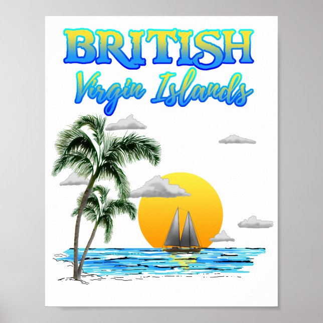 British Virgin Islands Sailing Poster (Front)