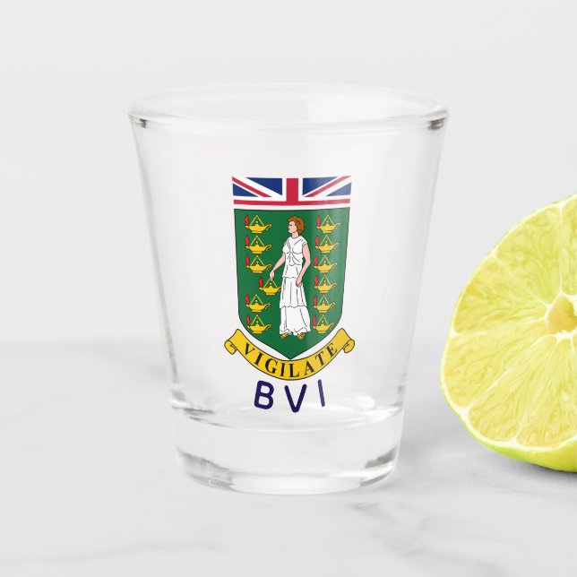 British Virgin Islands Shot Glass (Front)