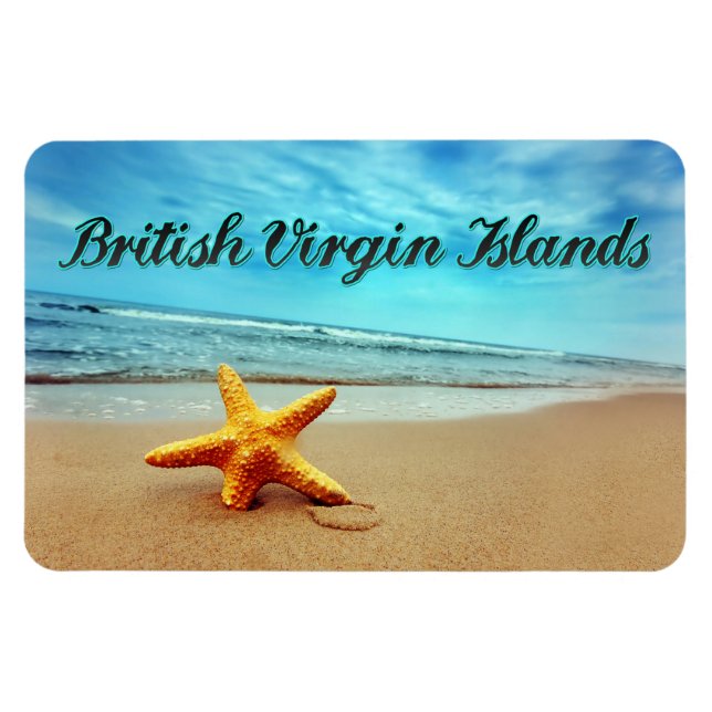 British Virgin Islands starfish Magnet (Horizontal)