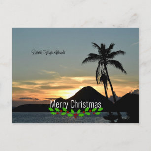 British Virgin Islands, Sunset - Christmas Postcard