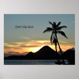 British Virgin Islands, Sunset Poster