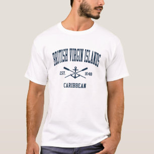 British Virgin Islands Vintage Navy Crossed Oars & T-Shirt