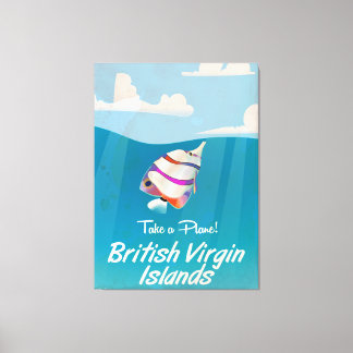 British Virgin Islands Vintage vacation Poster Canvas Print