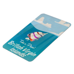 British Virgin Islands Vintage vacation Poster Magnet