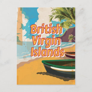 British Virgin Islands Vintage vacation Poster Postcard