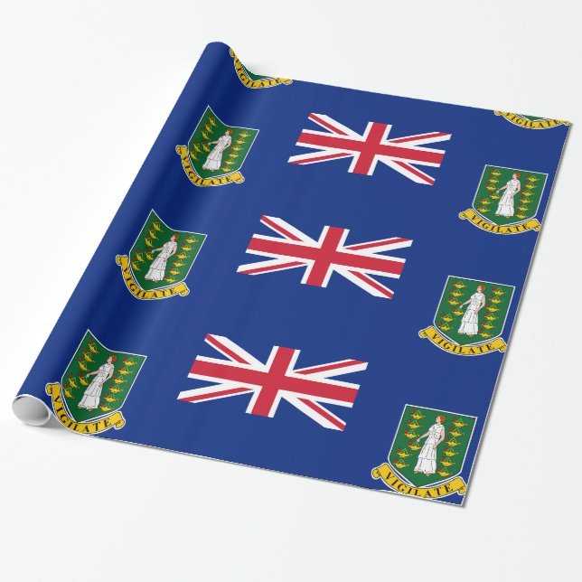 British Virgin Islands Wrapping Paper (Unrolled)