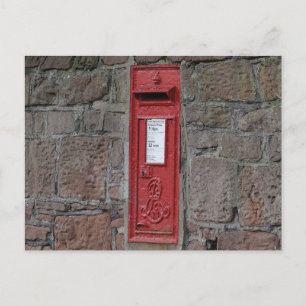 British wall letter box postcard