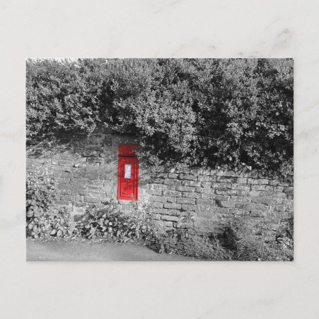 British wall letter box postcard (Front)
