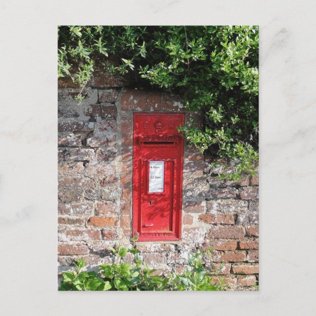 British wall letter box postcard (Front)