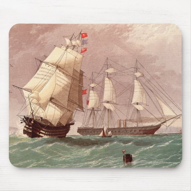 British warship HMS Warrior Mouse Mat (Front)