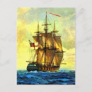 British warship postcard
