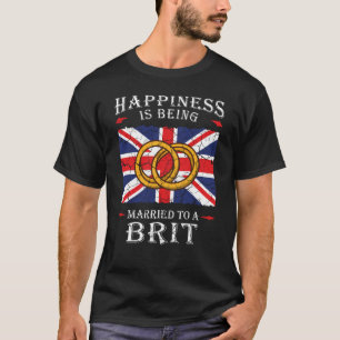 British Wedding United Kingdom Roots Brit Flag UK T-Shirt