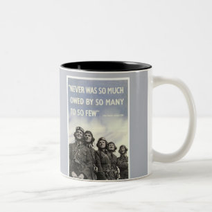 British World War 2 Churchill Quote Two-Tone Coffee Mug
