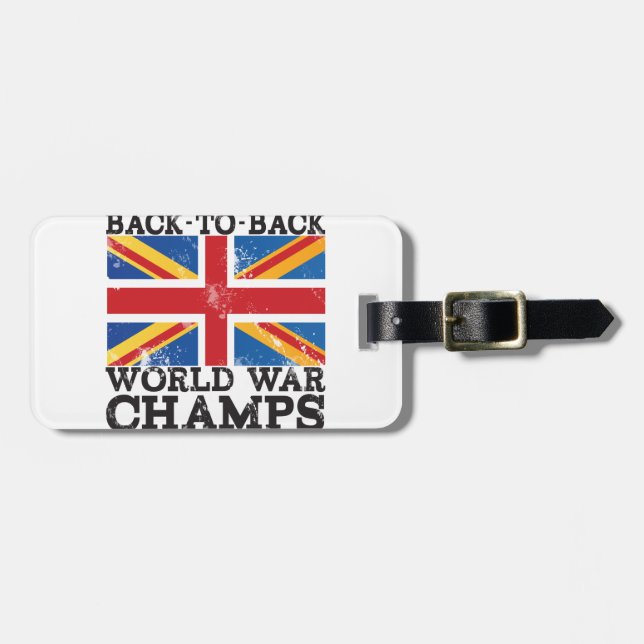 British World War Victory Luggage Tag (Front Horizontal)