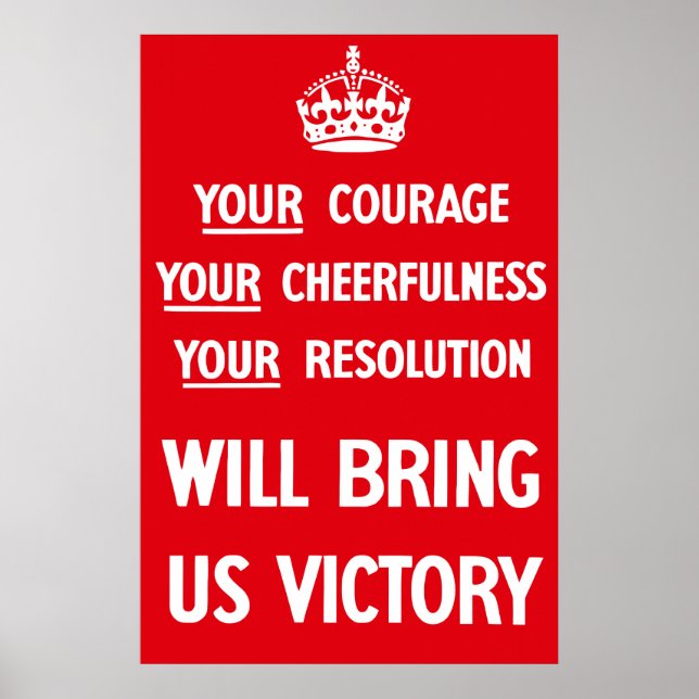 British WW2 Propaganda Poster (Front)